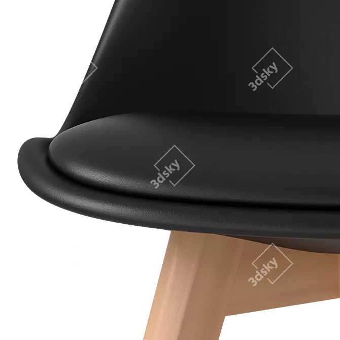 iModern Scandinavian Ulric Chair 3D model image 2