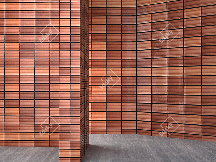 Durable Clay Brick 3D model image 1