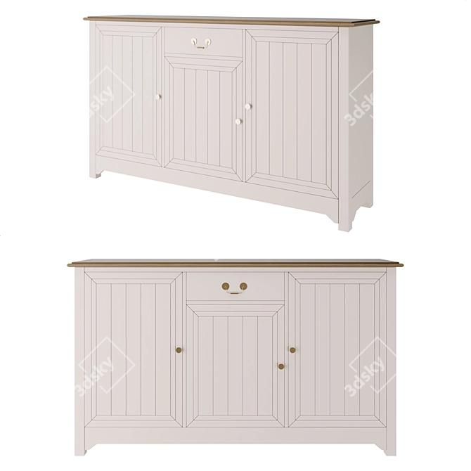 Olivia Waiter Station 3-in-1: Elegant, Functional 3D model image 1