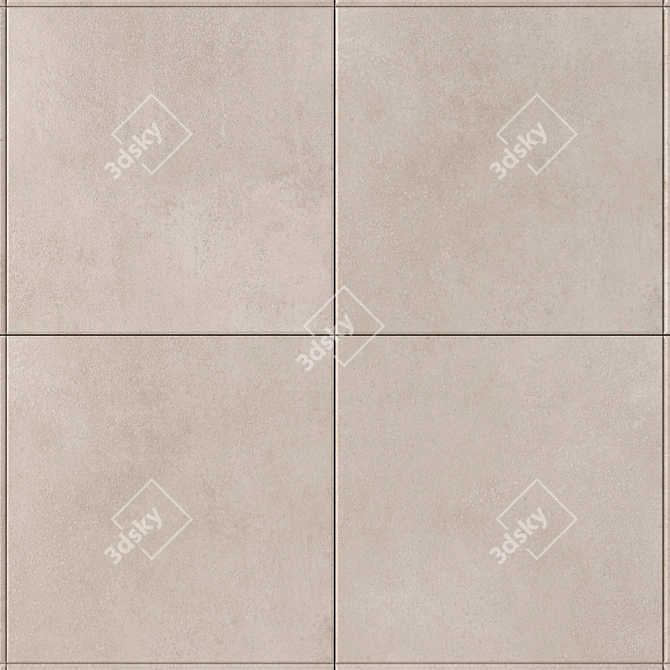 Beige Lupus Concrete Wall Tiles 3D model image 2