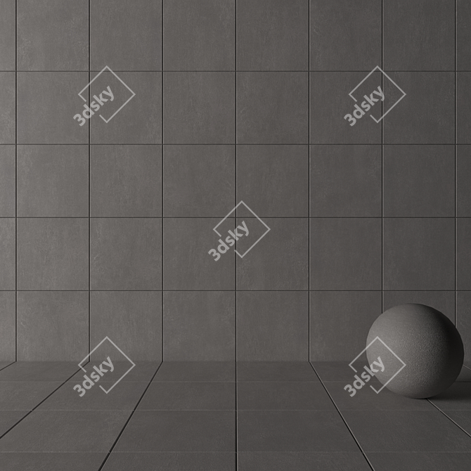 Praga Fume Concrete Wall Tiles: Modern and Versatile 3D model image 3