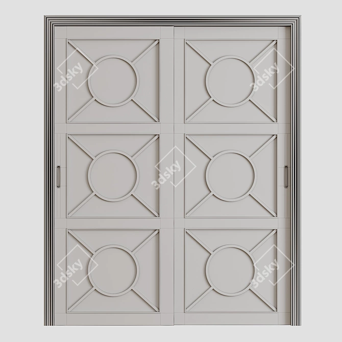 Sliding Door Cash Wardrobe 3D model image 2