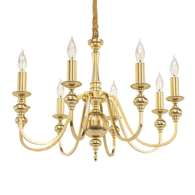 Elegant Italian Pendant Light 3D model image 1