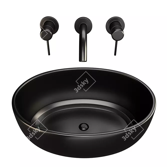 Title: Life 05 - 500x700mm Wash Basin 3D model image 1