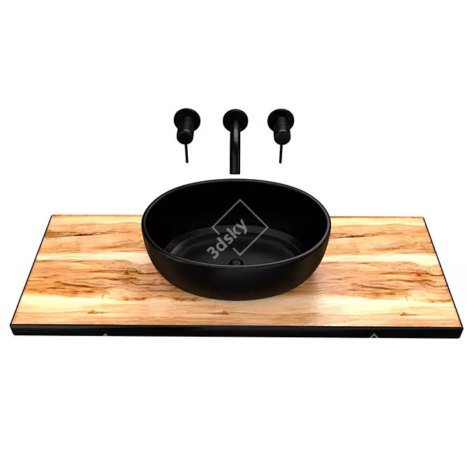 Title: Life 05 - 500x700mm Wash Basin 3D model image 3
