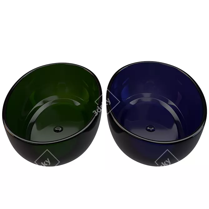 Title: Life 05 - 500x700mm Wash Basin 3D model image 4