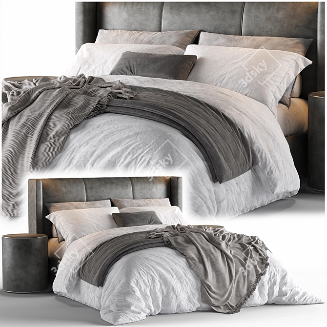Restoration Hardware Lawson Queen Bed 3D model image 1