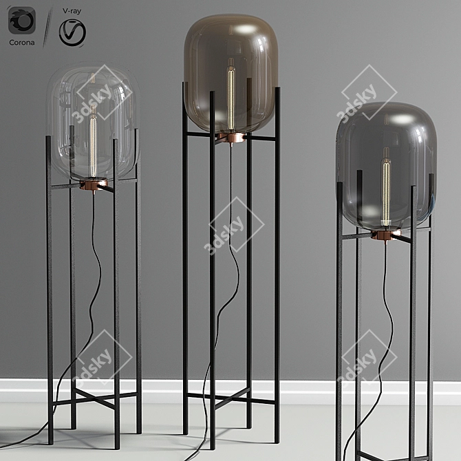 Modern Strome Floor Lamp 3D model image 1