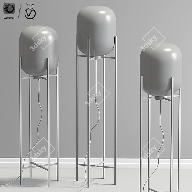 Modern Strome Floor Lamp 3D model image 2