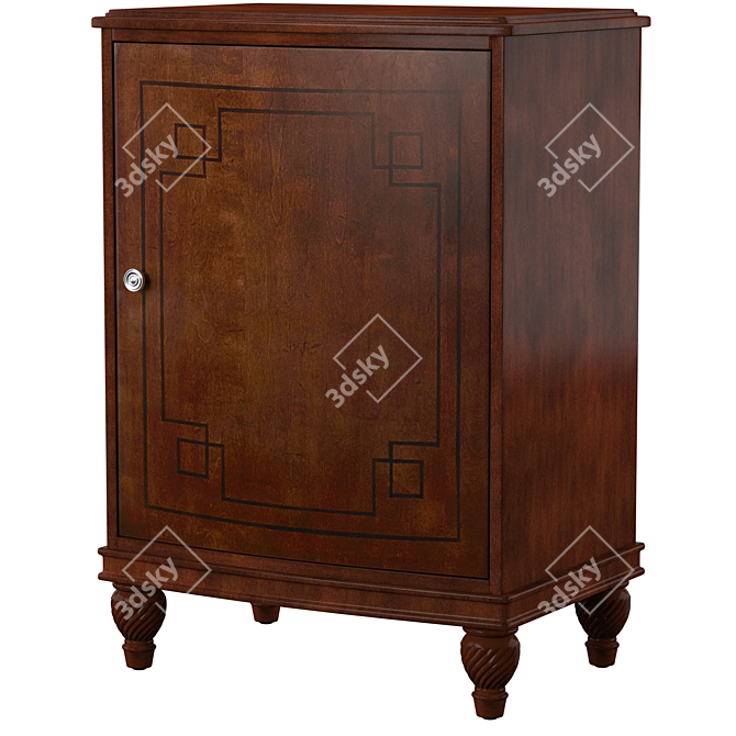 Elegant Bar Cabinet with Wine Storage 3D model image 4