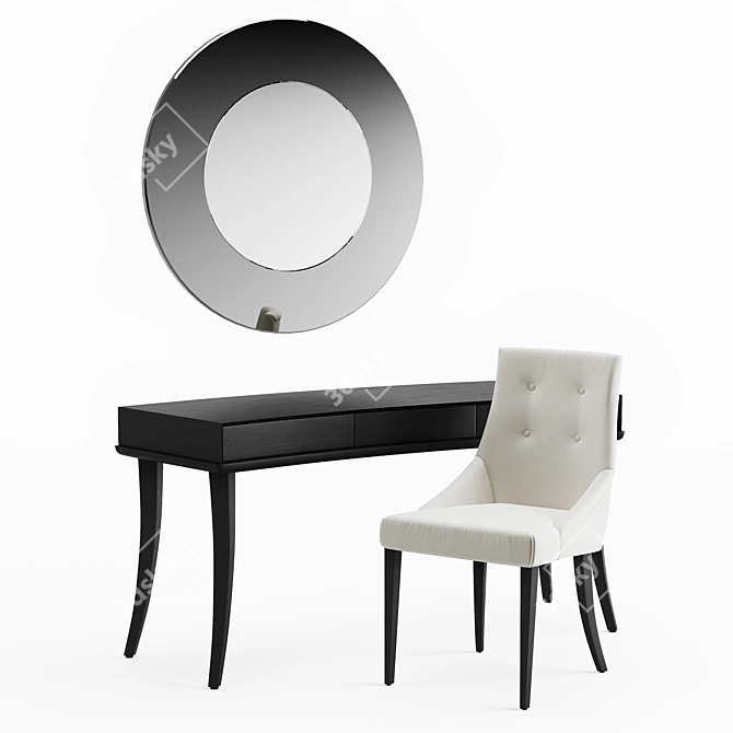 Hugo Desk with Chloe Chair: Sleek and Functional 3D model image 1