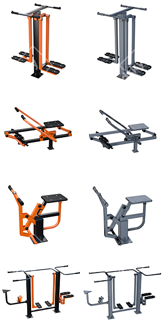 Portable Street Fitness Equipment 3D model image 2