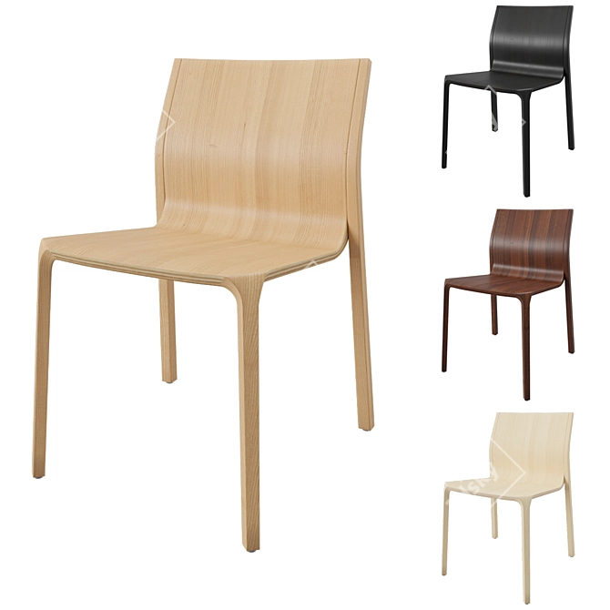 Modern Ondarreta Silu Chair 3D model image 1