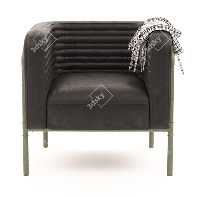 Sophisticated Sarreid Metal Armchair | Russian-English Translation Available 3D model image 3