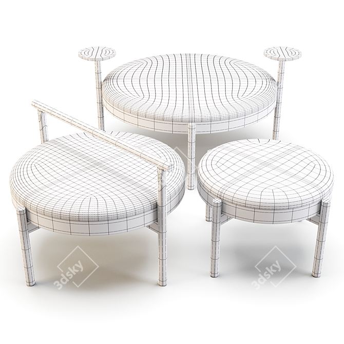 Hygge Ottoman Collection: Karl Andersson 3D model image 3