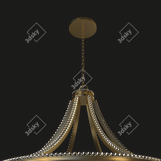 Elegant Crystal Chandelier 3D model image 3