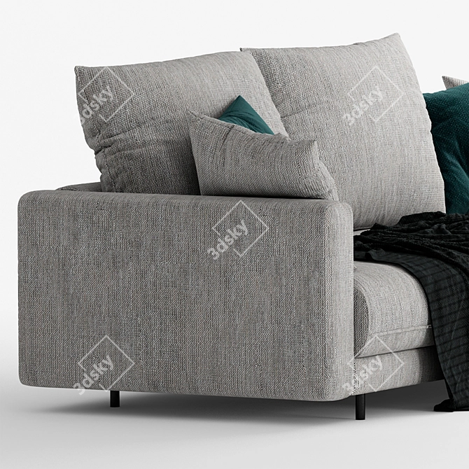 Elegant Enki Corner Sofa: Ligne Roset 3D model image 2
