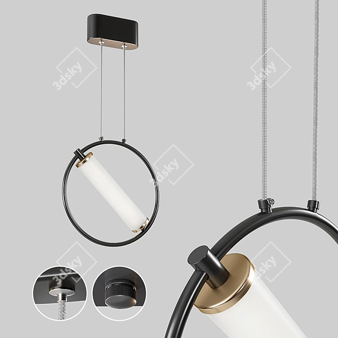 Minimalistic LED Pendant Light 3D model image 1