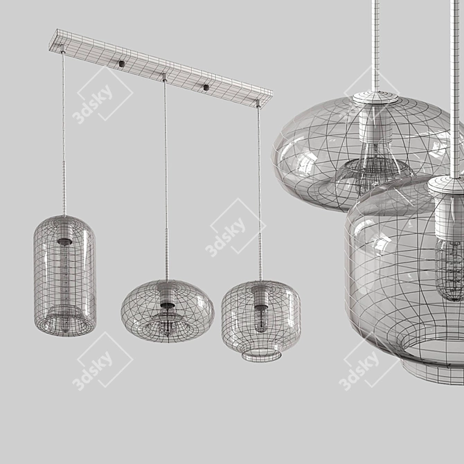 Luxurious Vilmo Trio E Pendant Lamp 3D model image 5