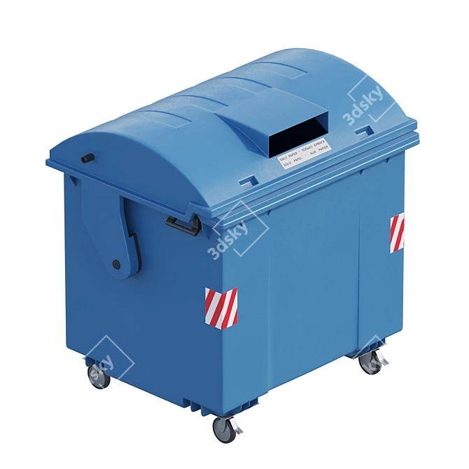 Versatile Garbage Containers Set 3D model image 3