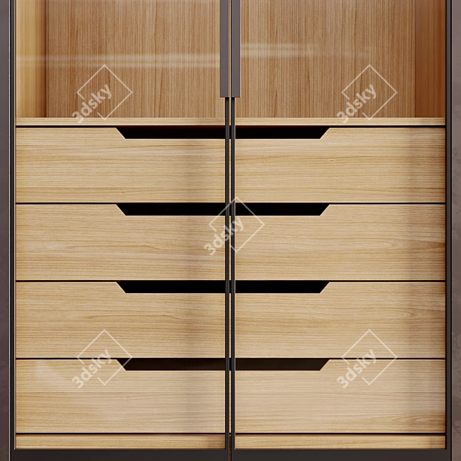 Modular Wardrobe with Lighting | H-2800 x L-3450 3D model image 2
