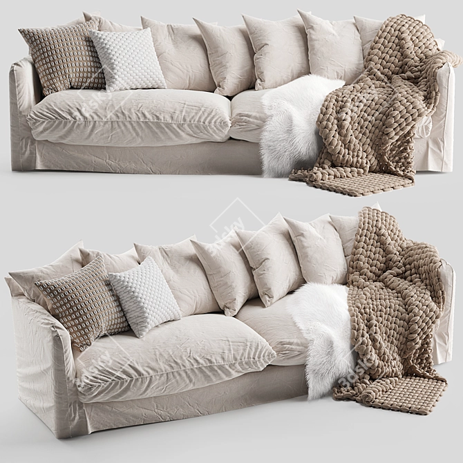 Luxurious Singita Sofa 2: Unrivalled Comfort 3D model image 1
