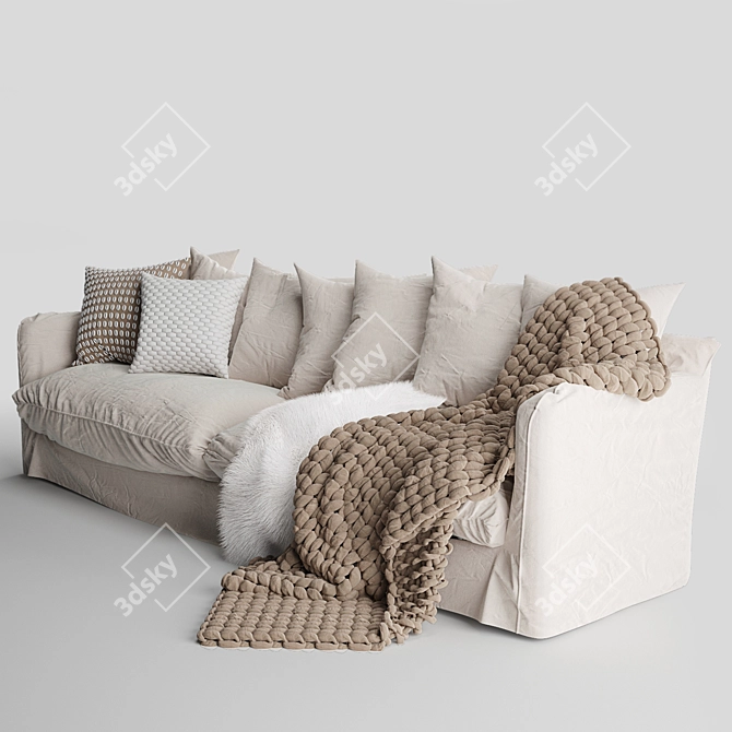 Luxurious Singita Sofa 2: Unrivalled Comfort 3D model image 3