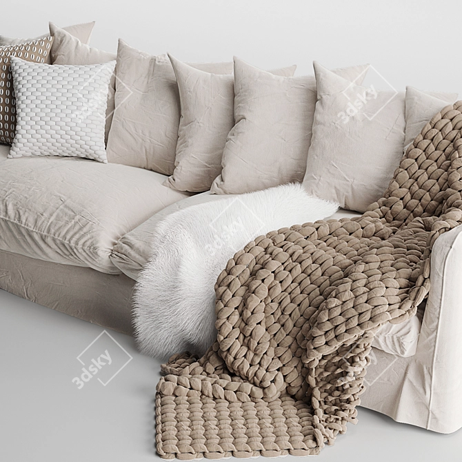 Luxurious Singita Sofa 2: Unrivalled Comfort 3D model image 4