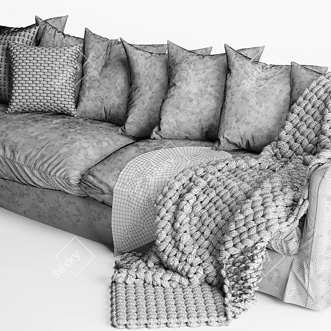 Luxurious Singita Sofa 2: Unrivalled Comfort 3D model image 5