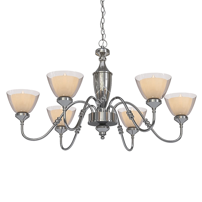 Toscana A5184LM-6CC: Elegant 6-Light Chrome Pendant 3D model image 1