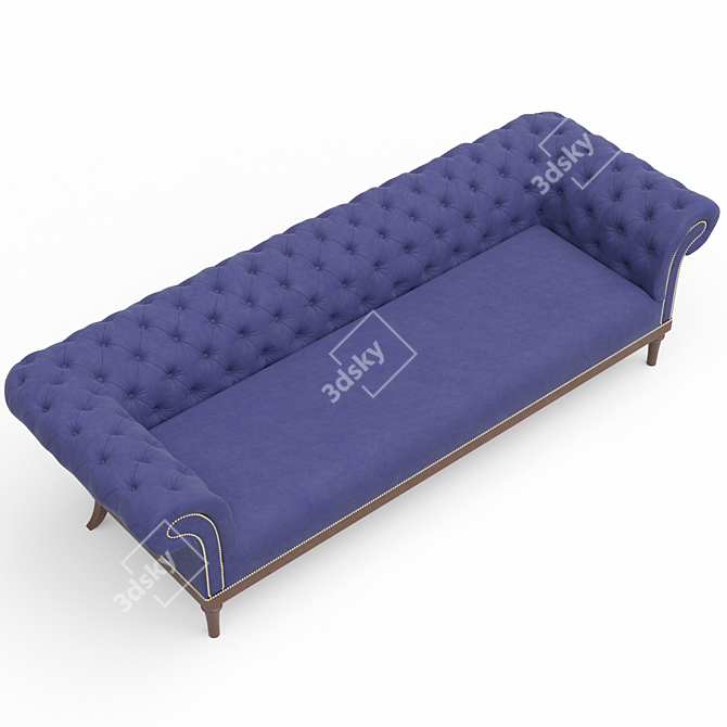 Elegant Padrone Sofa: Unwrapped, Retopologized, HD Archive 3D model image 3