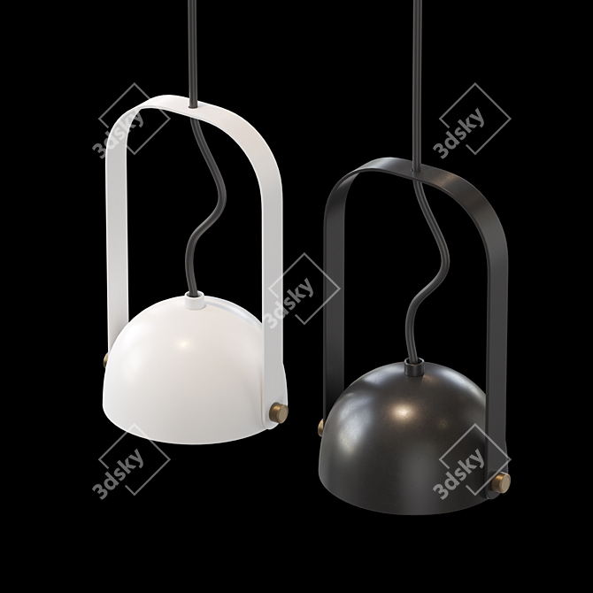 Sleek LED Pendant Lamp: Lampatron Kenna 3D model image 2