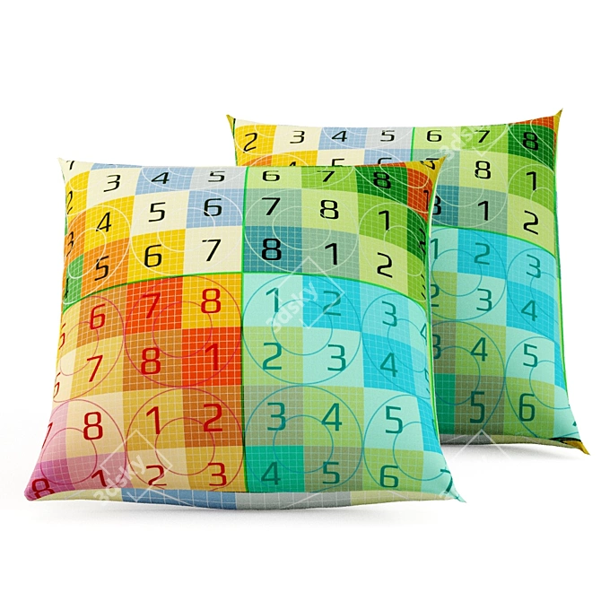 Dikeledi Cushion: Vibrant Style for Modern Presentations 3D model image 4