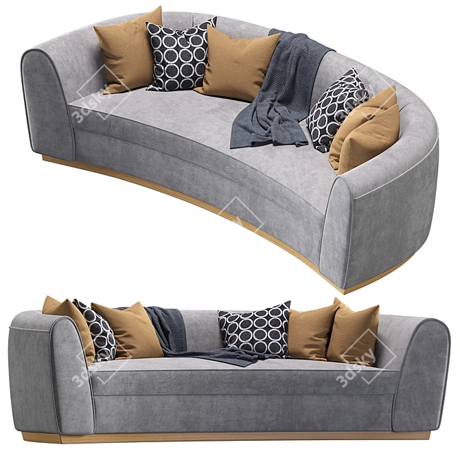 Laredo Compact Sofa: Stylish and Versatile 3D model image 1