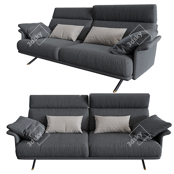 Modern Verzelloni Nilson Sofa: Stylish Comfort for Your Home 3D model image 1