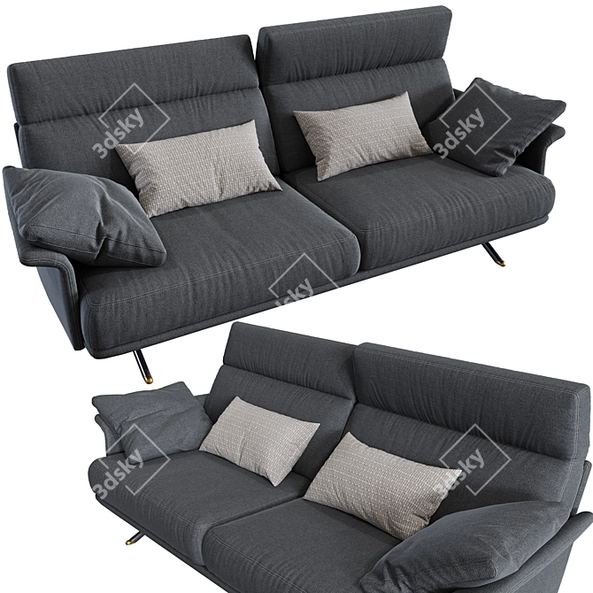 Modern Verzelloni Nilson Sofa: Stylish Comfort for Your Home 3D model image 2
