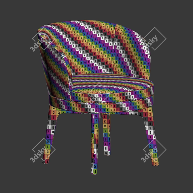 Fendi Casa Doyle Dining Chair: Elegant and Stylish Seating 3D model image 5