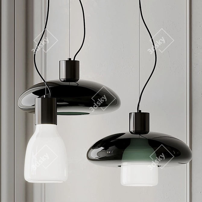 ACQUERELLI Pendant Light: Elegant Lighting Solution from Bonaldo 3D model image 1