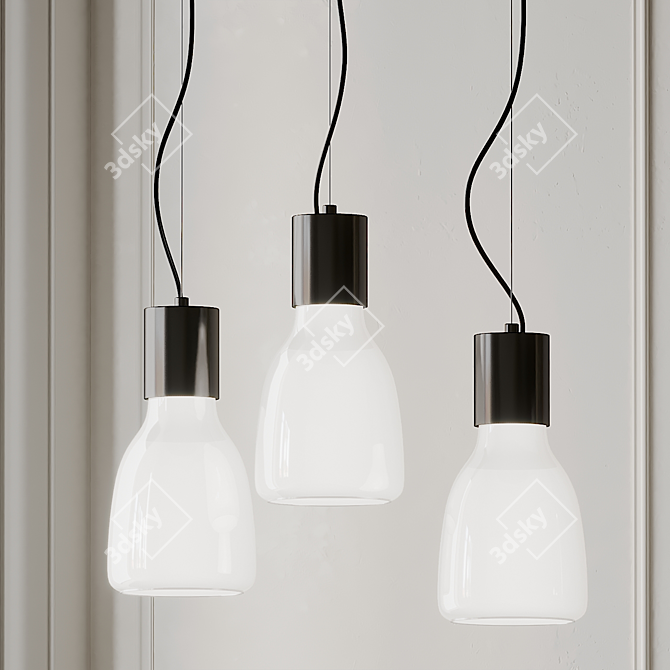 ACQUERELLI Pendant Light: Elegant Lighting Solution from Bonaldo 3D model image 4