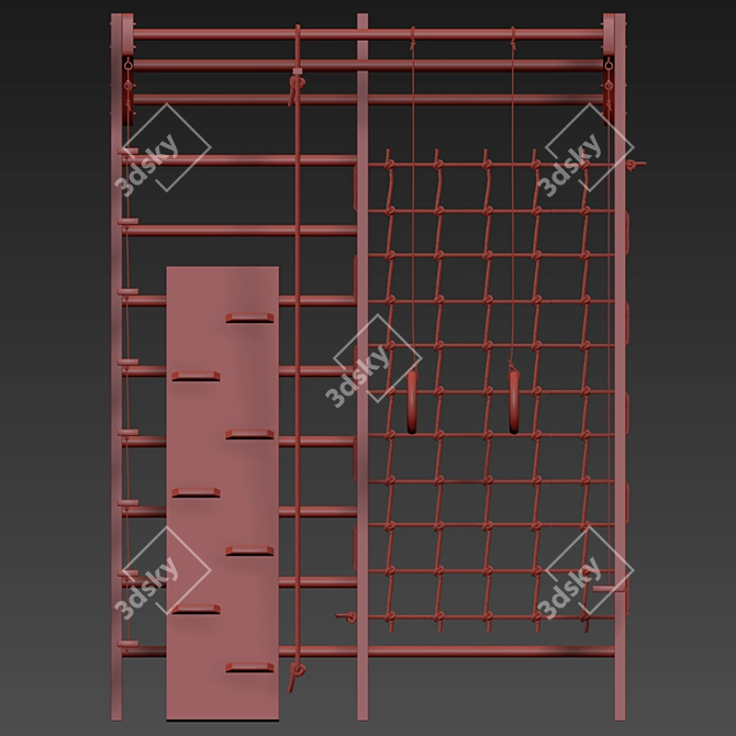 Swedish Top-Notch Gym Equipment 3D model image 2