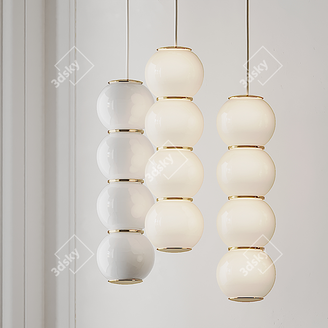 PEARLS Pendant Light: Elegant Illumination 3D model image 2