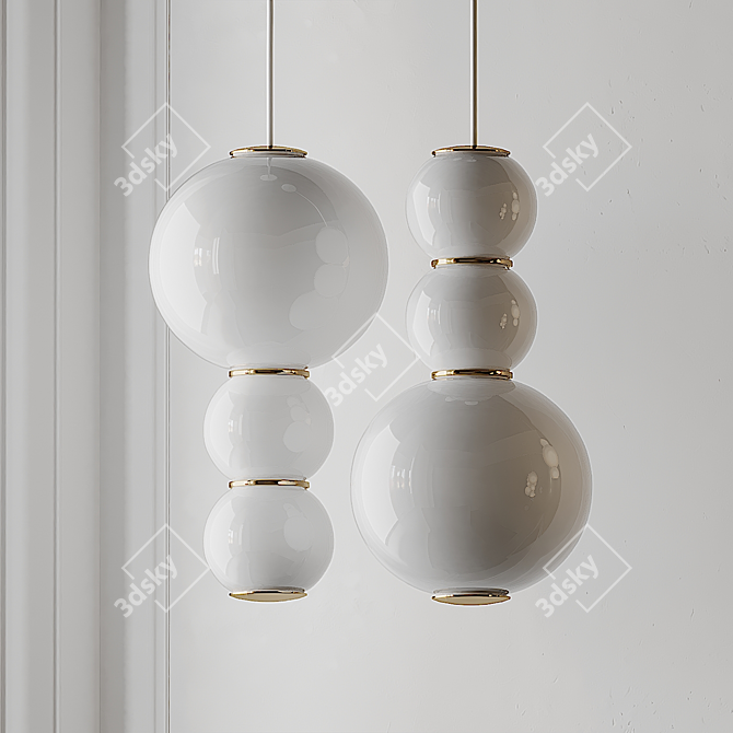 PEARLS Pendant Light: Elegant Illumination 3D model image 3