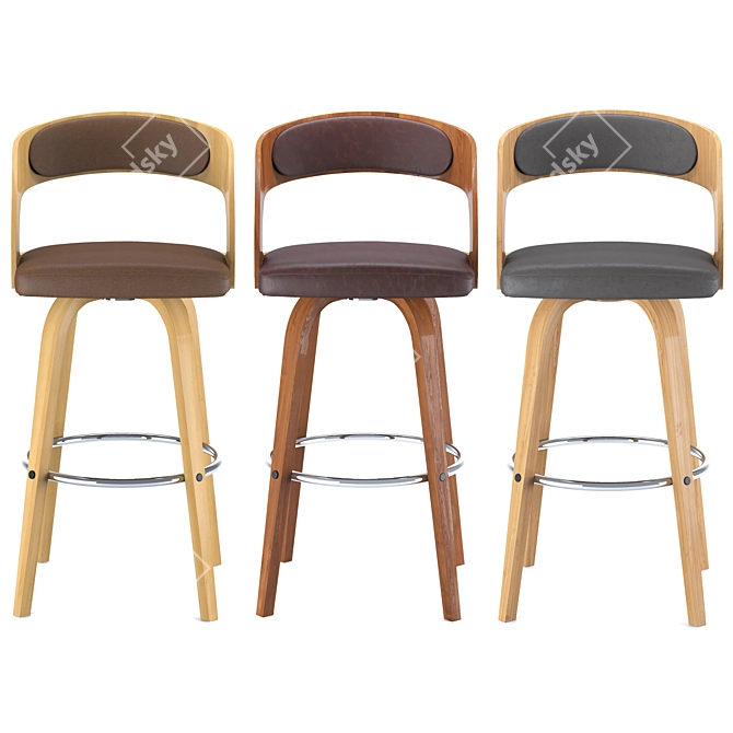 Modern Bar Stool Set 2014 3D model image 1