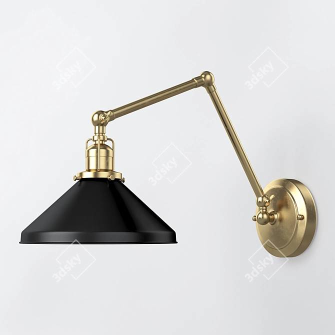 Imbrie Articulating Sconce: Elegant Lighting Solution 3D model image 1