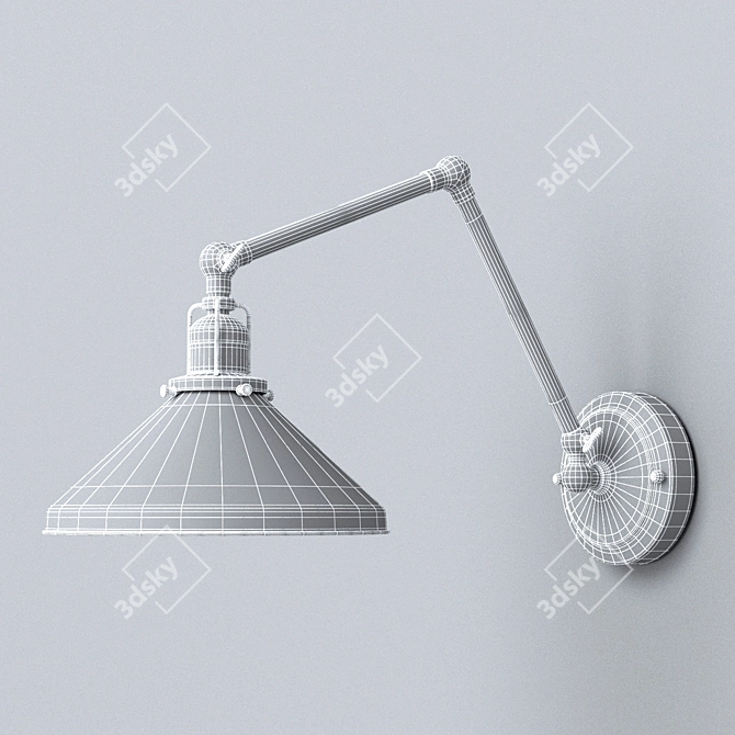 Imbrie Articulating Sconce: Elegant Lighting Solution 3D model image 3