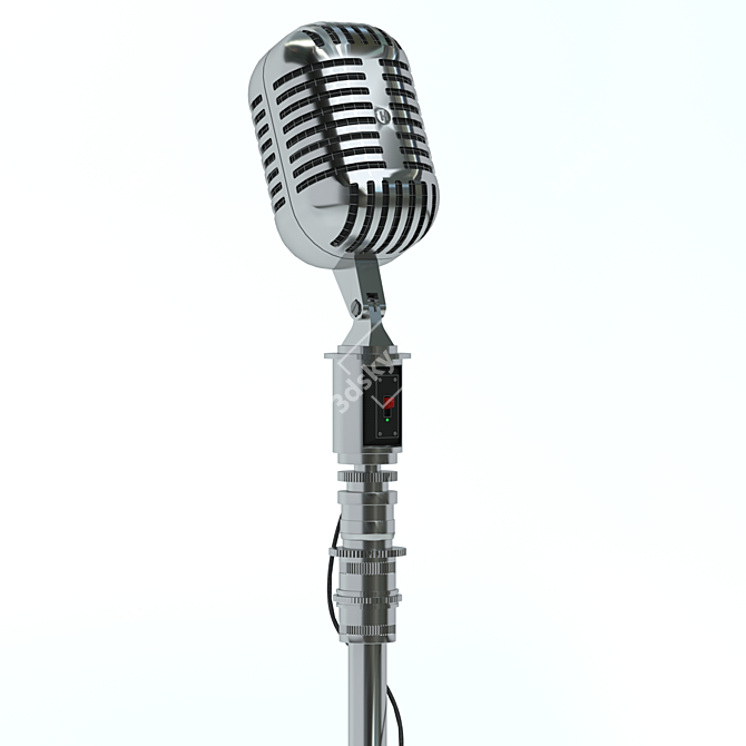 Vintage Voice: Retro Mic 3D model image 3