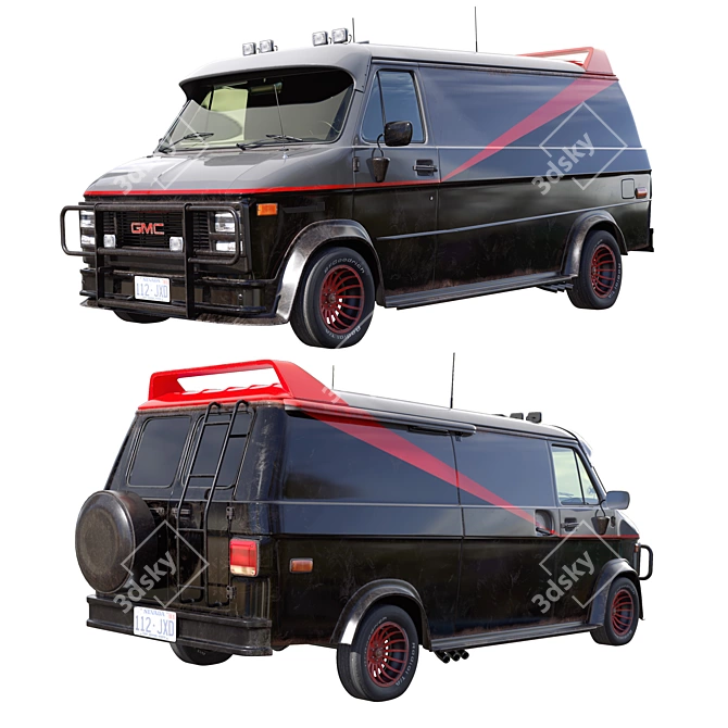 Classic A-Team Van: GMC Vandura 1983 3D model image 1