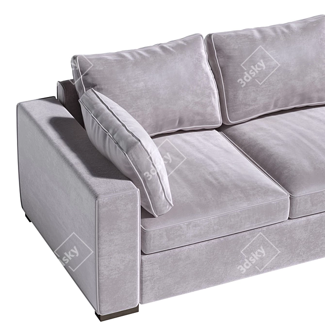 Origami Lion Corner Sofa in Microvelvet 3D model image 11