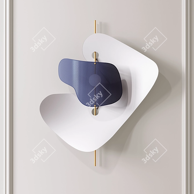 Sleek Wall Mounted Light Fixture 3D model image 1