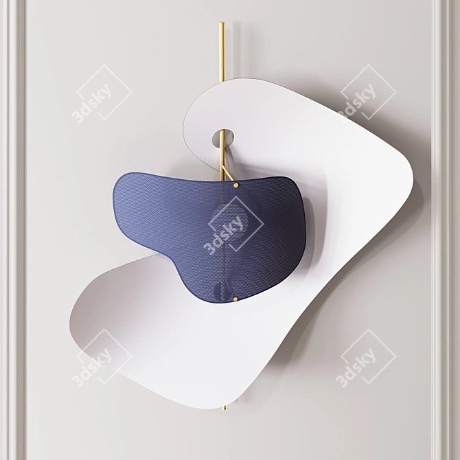 Sleek Wall Mounted Light Fixture 3D model image 4